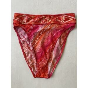 Gottex Vintage Swim High Waist Multicolor Metallic Print Swimwear